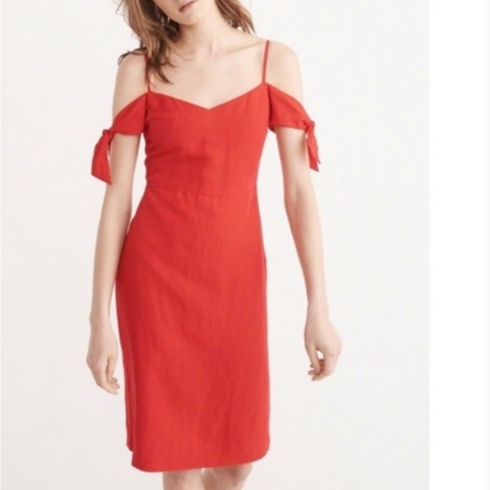 Off Shoulder Red Dress